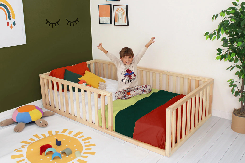 toddler-floor-bed-twin-bed-frame-montessori-bed-house-natural-wood-bed-frame-toddler-bed-for-kids-room-twin-house-bed-frame