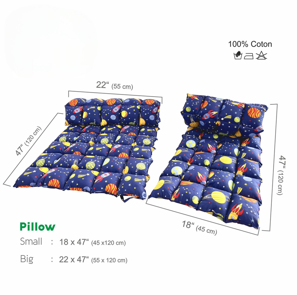 a picture of a sleeping bag and a pillow